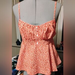 Floral Red Women's Top